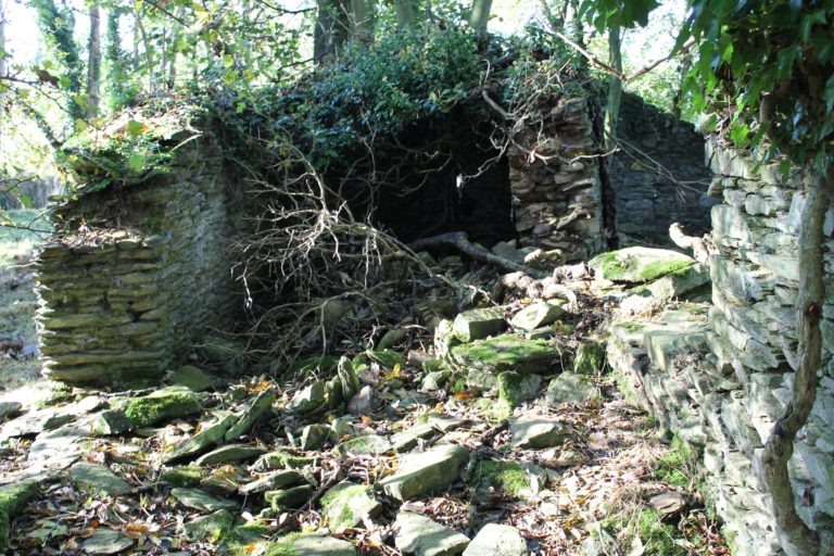 Remains of the second principal building at the Tan Yard, interpreted as a possible working area for fleshing and preparing hides.