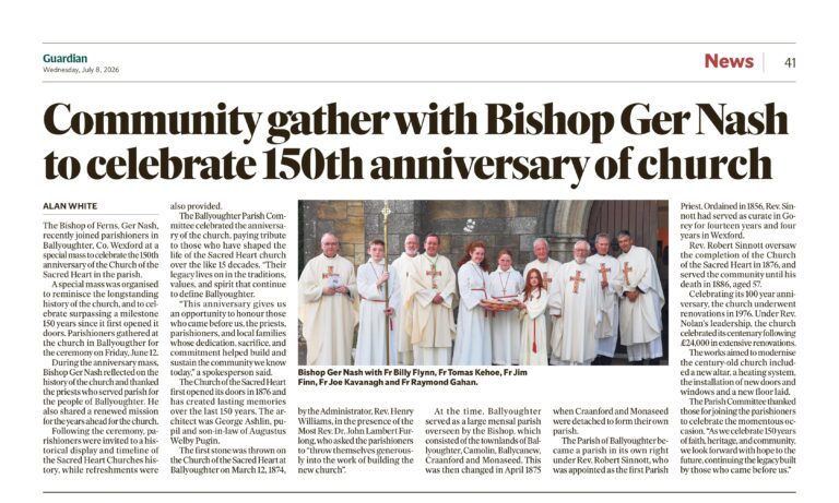 Gorey Guardian Article - 08 July 2026