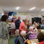 Parishioners in conversation
