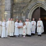 Fr Billy Flynn, Fr Tomás Kehoe, Bishop Ger Nash, Fr Raymond Gahan, Fr Joseph Kavanagh, Fr Jim Finn and Fr Thomas Orr
