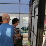 Parishioners at the history display