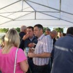 Enjoying the refreshments and conversation