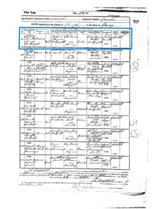 Birth registration of Richard Brennan, Ballyoughter, 29 June 1884. His father Richard’s occupation is recorded as “Tailor”.